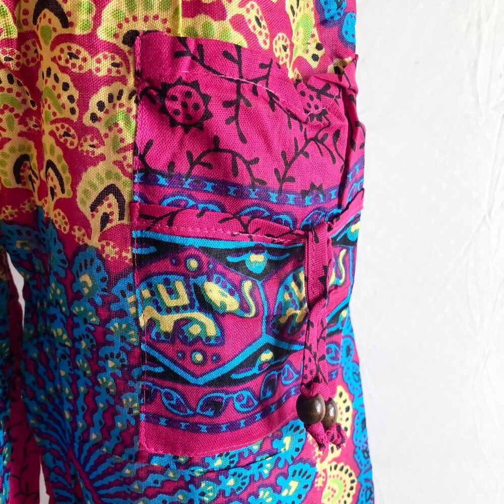 Low Rise Harem Pants Rangoli Print Pink - Picture 8 of 8